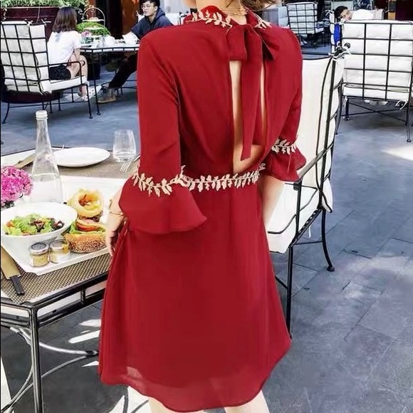 Open-back Chiffon Dress - Picture 5 of 6